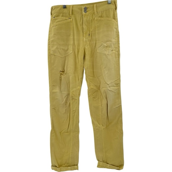 Anthropologie Pilcro The Wanderer Butter Yellow Distressed Size 27 - Picture 1 of 6